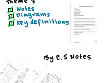Edexcel A Level Economía Tema 3 notas + diagramas + definiciones clave