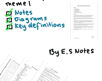 Edexcel AS/A Nivel Economía Tema 1 notas + diagramas + definiciones clave