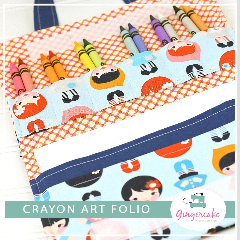 Download Crayon Holder Pdf Diy Sewing Pattern And Bonus Mini Crayon Etsy