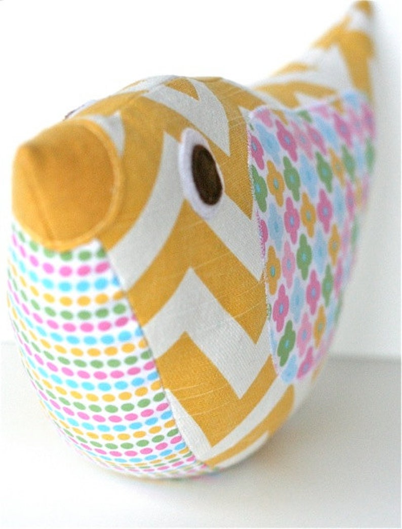 Katie Bird Stuffed Pillow PDF Sewing Pattern Easy Fast Etsy