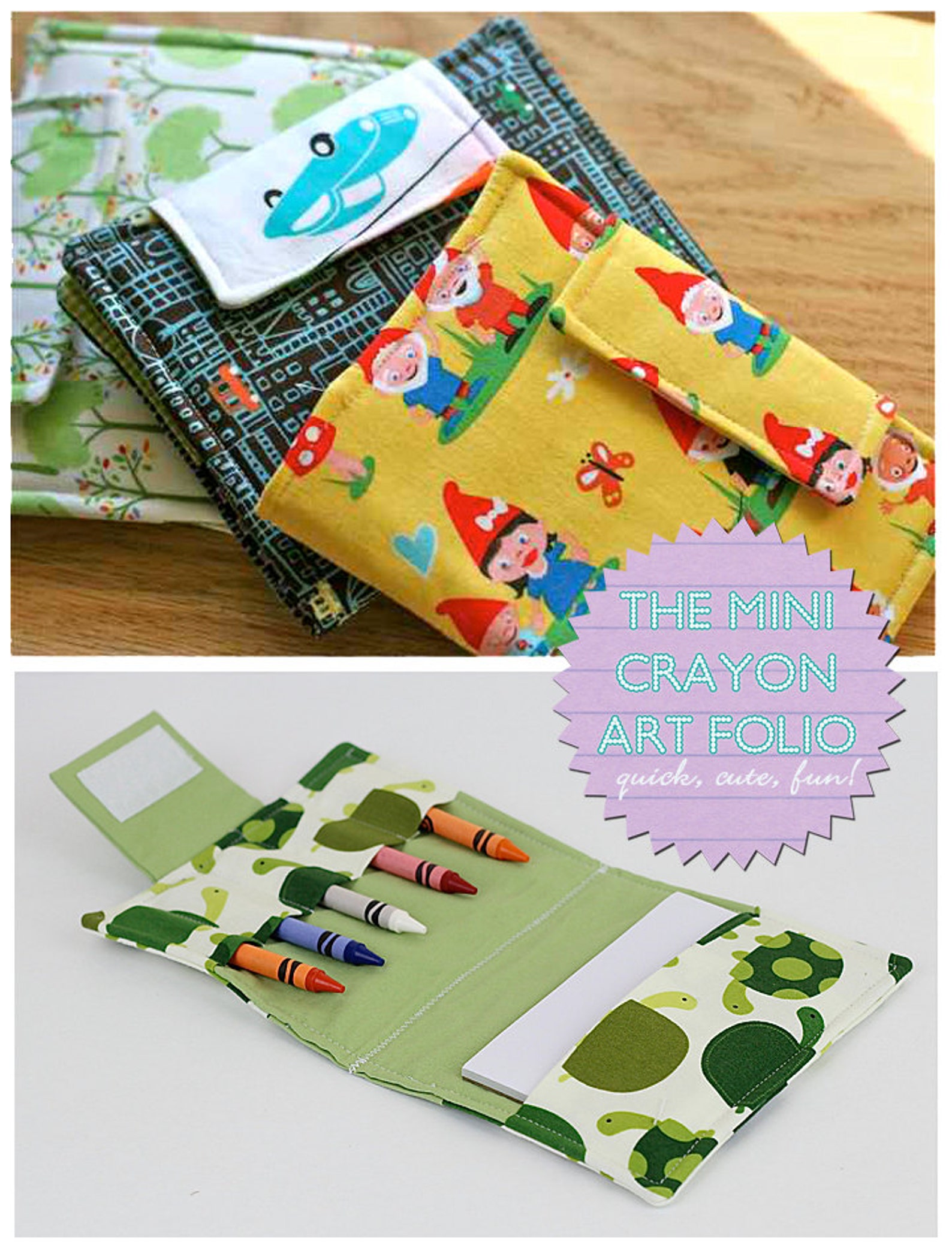 Crayon Holder PDF DIY Sewing Pattern and Bonus Mini Crayon Etsy