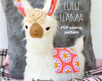 LuLu Llama Pillow PDf sewing pattern