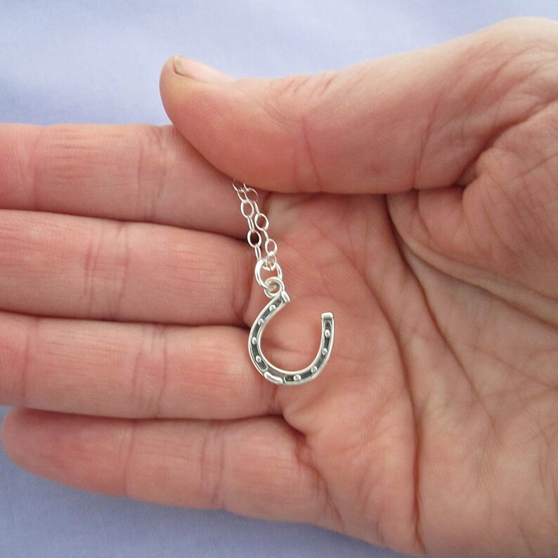 Lucky Horseshoe Necklace in sterling silver for horse lovers Etsy