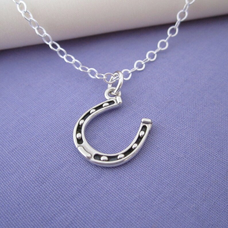 Lucky Horseshoe Necklace in sterling silver for horse lovers Etsy