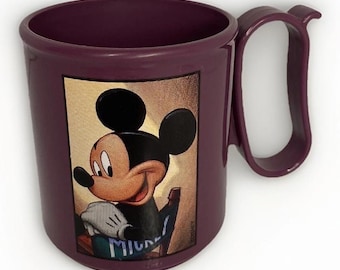 Vintage Tupperware Purple Disney Mickey Mouse Cup 12 oz Mug Made In USA