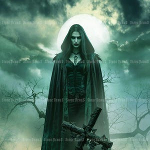 Vampire Moon Art Print: Gothic Horror Baroque Illustration