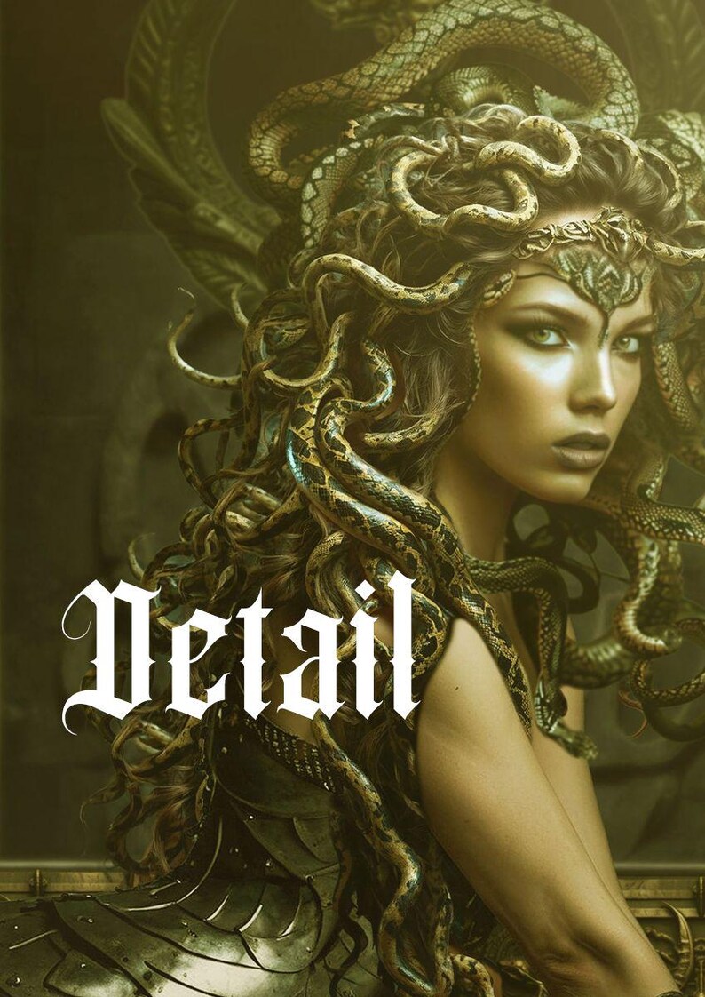 Medusa Goddess Giclee Art Print, Greek Mythology Wall Decor, Dark Feminine Art bild 2