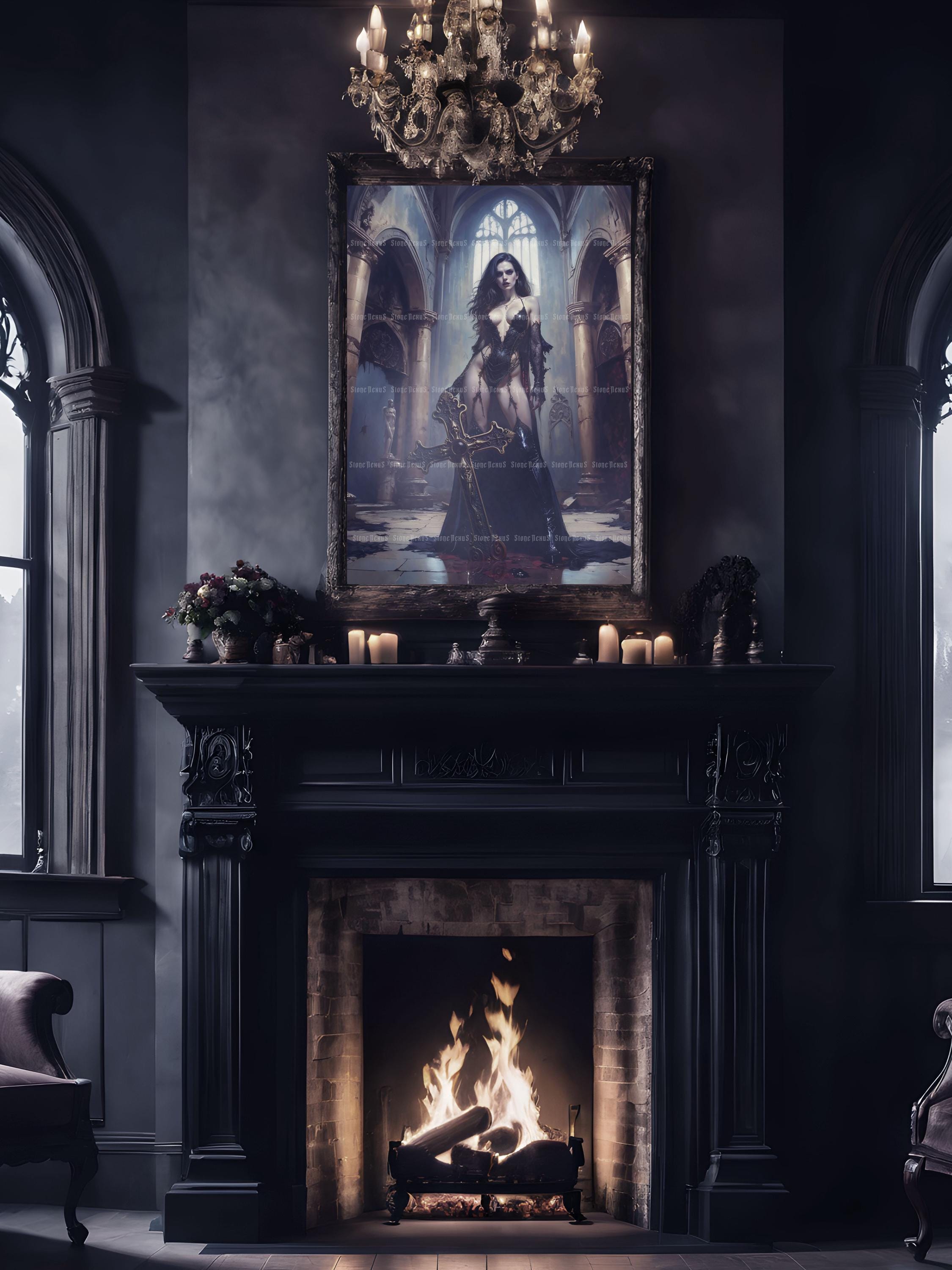 Gothic Vampire Queen Giclee Art Print, Dark Fantasy Wall Art - Etsy