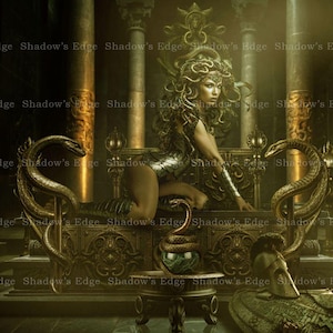 Medusa Goddess Giclee Art Print, Greek Mythology Wall Decor, Dark Feminine Art bild 1