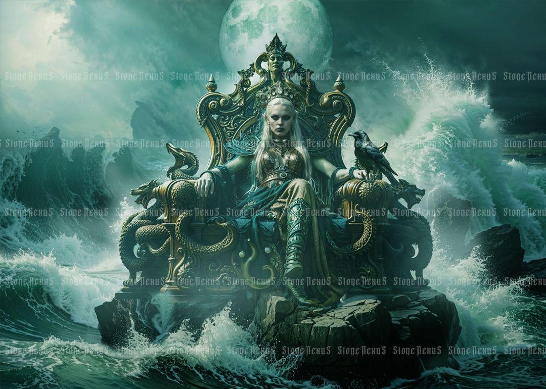 Goddess Ran Designs Norse Goddess Ran Art Print: Viking Mythology, Fantasy Warrioress. - Etsy