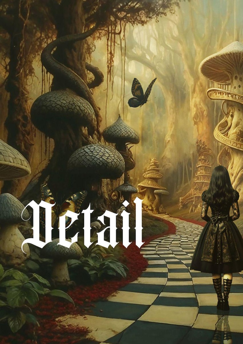 Alice Through the Looking Glass Giclee Art Print | Dark Gothic Fantasy ...