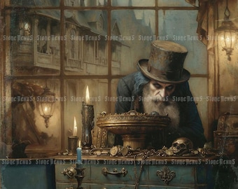 Fagin Oliver Twist Giclee Art Print, Dickens Wall Art, Victorian Decor