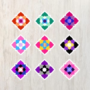 LGBTQIA+ Flower Stickers | Subtle Lesbian Bi Transgender Poly Nonbinary Pan Ace Genderfluid Aroace Intersex Pride Decals Decoration