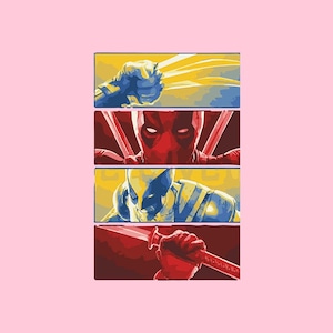 Deadpool Svg, Deadpool & Wolverine Png, Deadpool Movie Svg, Ryan Reynolds Hugh Jackman Png, Superhero X-Men Png, Digital Download Eps, Dxf