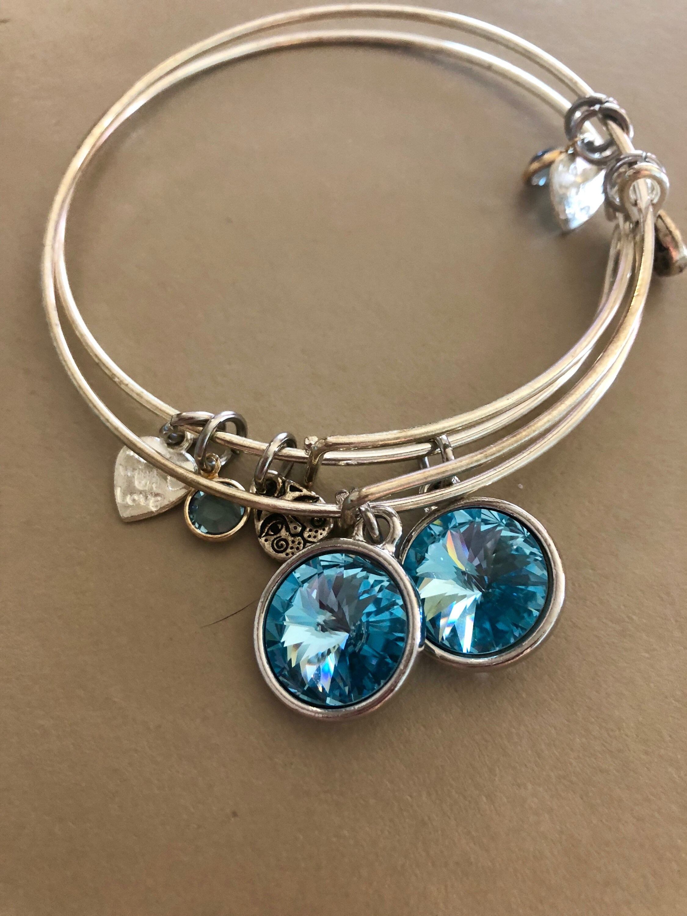 Swarovski crystal expandable bracelet LIGHT BLUE Etsy