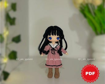 KAORUKO amigurumi/crochet pattern PDF/Anime character. the fragrant flower blooms with dignity