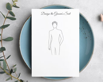 Gioco "Indovina l'abito dello sposo" STAMPATO. Attività per la festa di matrimonio per lo sposo. Gioco "Disegna l'abito dello sposo". Gioco "Disegna l'abito dello sposo".