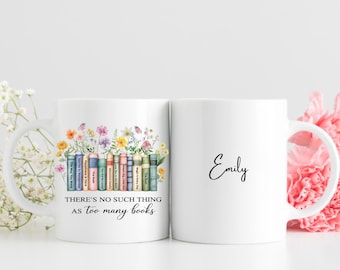 Personalised Book Lover Gift. Book lover Mug. Custom Gift for Book lovers