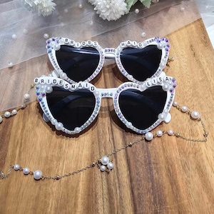 Custom Bridesmaid Sunglasses. Personalised Bridesmaid Sunglasses. Bridal Party Sunglass. Bridal Shower Sunglass Bridesmaid Sunglasses Custom