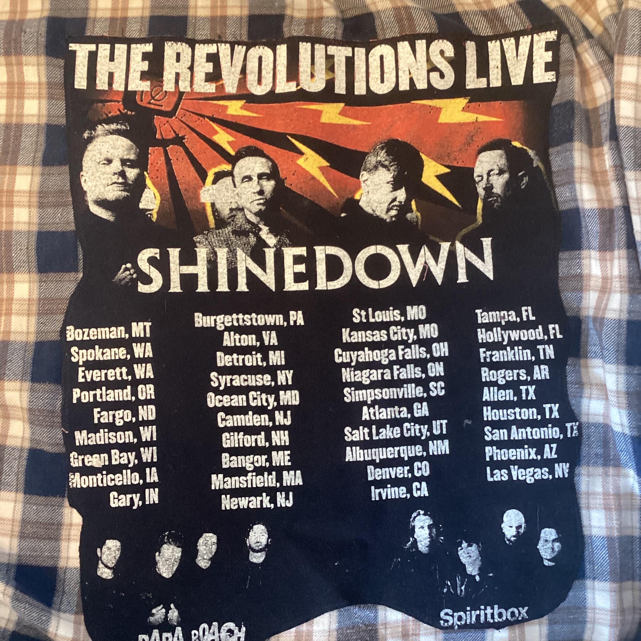 Shinedown Upcycled Reworked Band Flannel-xl