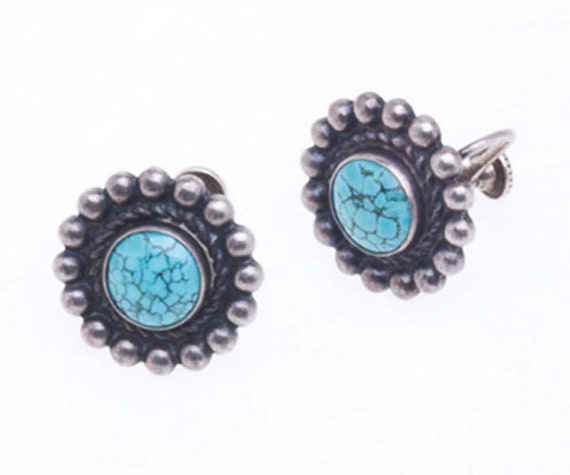 Native American Earrings - 40s No. 8 Spiderweb Tur