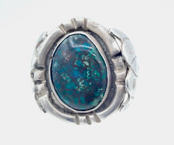 50s Navajo Variscite Turquoise Ring - Sz 9/10 - image 2