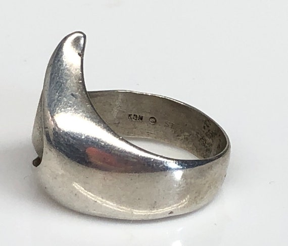 Sterling Modernist Ring - Cresting Wave - Kabana … - image 3