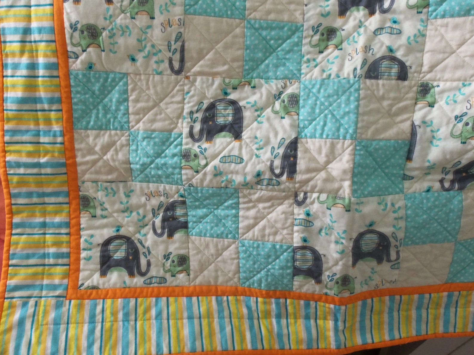 Baby Quilt Gift Set/ Baby Elephant Gift Set/baby Quiltburp Etsy