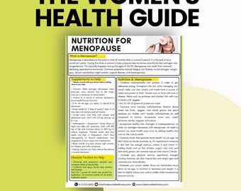 Women's Health Guide Printable Female Wellness Workbook PDF Nutrition & Self-Care Handouts Hormone Health Resource