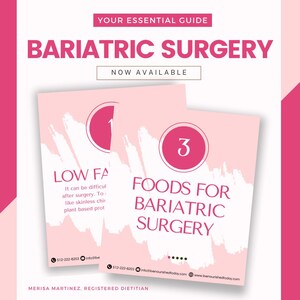 Bariatric Surgery Nutrition Handouts with Meal Plan