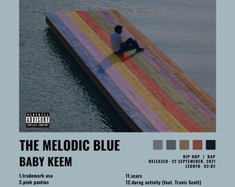 Baby Keem The Melodic Blue Album Cover Print Poster (A4, A3)