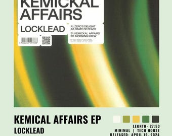 Locklead Kemical Affairs EP Album Cover Print Poster | Minimal Tech House Wall Art