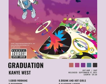 Kanye West | Graduation | Album Cover Print Poster | Wall Art (A4, A3)