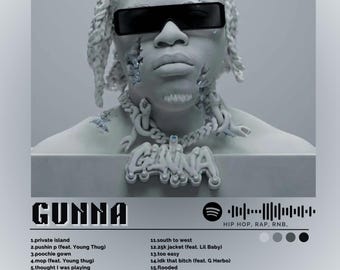 Gunna | DS4EVER | Album Cover Print Poster | Wall Art | Artwork | A4, A3 Sizes Available
