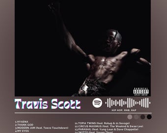 Utopia | Travis Scott | Album Cover Print Poster | Wall Art | Artwork | A4, A3 Sizes Available