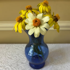 Cobalt Blue 6 inch Vintage Glass Vase