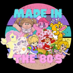 Made in the 80's Cartoon PNG Download Cute Design
