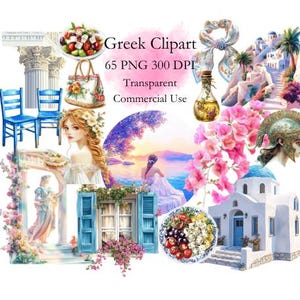 Clipart grec 65 PNG, voyage, Grèce, Europe, ensemble de cliparts, paysage, mer Égée - collage, cartes, agenda, journaux, albums de coupures, travaux manuels