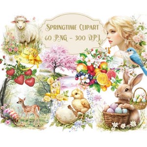 Clipart printemps 60 PNG - pastel, fleurs, fleurs, aquarelle, esthétique printanière, Pâques, jardin, nature, papillon, abeilles, saisonnier, créations manuelles