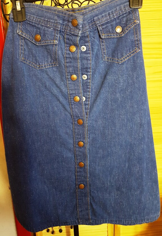 retro button down skirt