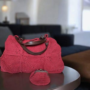 Mom’s Day Gift, Cotton Crochet Bag, Cotton Woven Bag, Crochet Fashion Bag, Cotton Yarn Knitted Tote, Woven Cotton Shoulder Bag