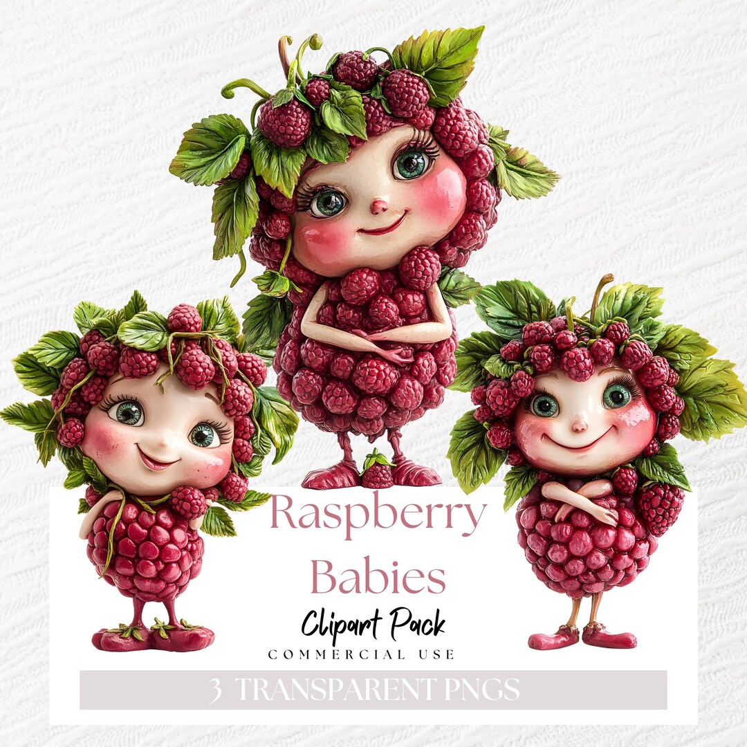 Raspberry Babies Clipart, Cute Strawberry Girl Images, Strawberry Junk ...