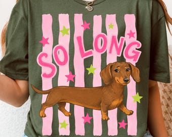 Striped Last Day of School Png, Weenie So Long Png, Dachshund Preppy Collage Summer Shirt Design, Funny Dog png, Vacation Sublimation Design