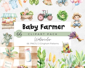A Little Sprout Clipart, A Little Sprout is on the Way Invitation PNG, Baby Farmers Market Clipart, Locally Grown Clip Art, Watercolor PNG