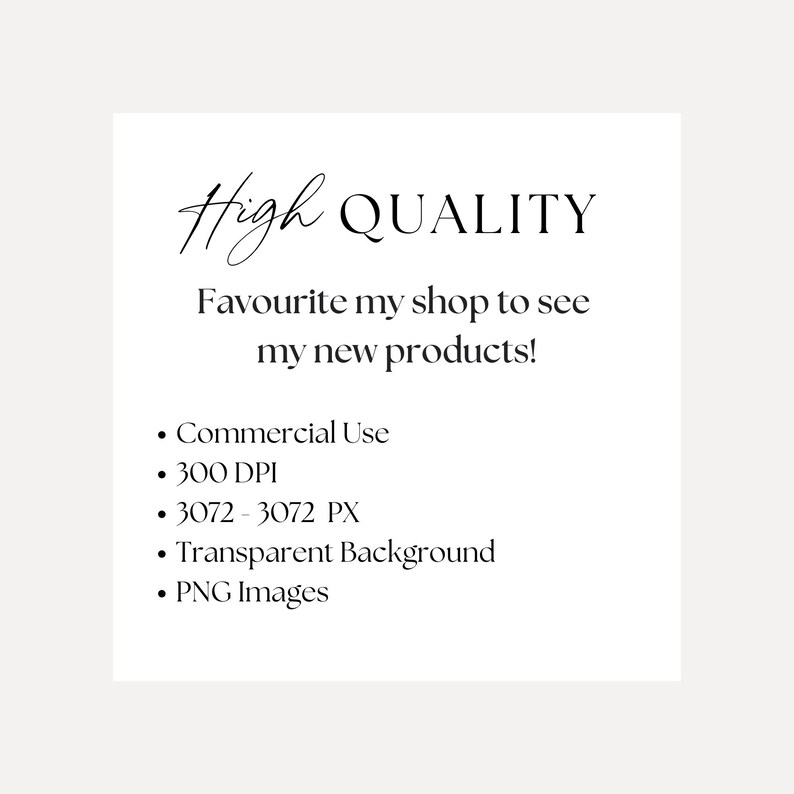 May include: High QUALITY text with a list of product details: Commercial Use, 300 DPI, 3072-3072 PX, Transparent Background, PNG Images.