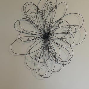 Large Swirls and Twirls Twisted Wire Flower
