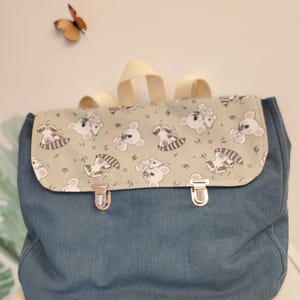 cartable à personnaliser prénom maternelle cadeau sac cartable crèche enfant personnalisation personnalisé velours