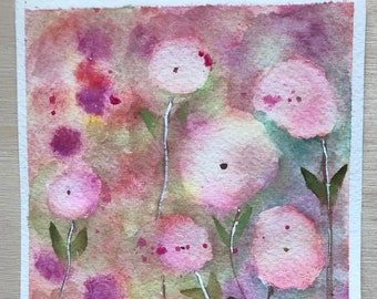 watercolors, original, dandelions,