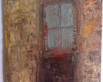 Old door painting | Etsy