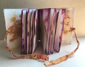 Original, handcrafted, journal, ecodye, ecoprints, autumn, gift